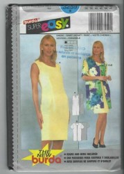 3259 BURDA EASY SHIFT DRESS, SHORT SLV LONG JACKET PATTERN 10-20